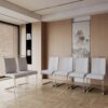 Dining Chairs Set, Kitchen Modern Metal Chairs With Padded Seat High Back (Set of 4) - White - Image 13