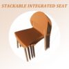 4 Piece Set Of Single Chairs With A Design Combining Modern And Traditional Elements, Durable And Comfortable - Tropical Orange - Image 9