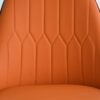 Modern Sponge-Filled Dining Chair, Solid Wood Metal Legs, Suitable For Restaurants, Living Rooms And Rooms (Set of 2) - Orange / Dark Brown - Image 10