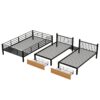 Full Over Twin-Twin Triple Bunk Bed With Drawers And Staircase - Black - Image 14