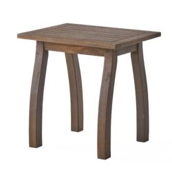 Kinesis - Outdoor Side Table With Slatted Top And Wood Frame - Gray