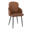 Dahlia - Contemporary Dining Chair (Set of 2) - Black / Camel - Image 2