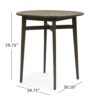 Outdoor Rustic Acacia Wood Bar Table With Slat Top - Teak - Image 8