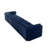 Modular Sectional Sofa With Storage Cylindrical Backrest, Armrests Deep Comfortable Seating Chenille 4 Seat - Blue - Image 13