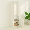 Elise - Slim Modular Wood Closet Cabinet With Mirror In Durable Melamine Construction - White - Image 16
