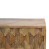 Pineapple Carve Sliding Media Unit - Oak - Image 5