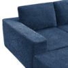 Modular U Shaped Sectional With Ottomans, Luxury Cloud Floor Couch With Deep Seat Fully Compressed Upholstered Sofa - Navy - Image 9