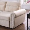 Ashton - Reversible Sleeper Sectional Sofa Chaise - Beige - Image 13