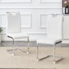 (Set of 4) Material Bow Shaped Chairs Adding Fashion To Minimalist And Contemporary Home Styles - White - Image 7