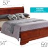 Full Charming Traditional Bed - Cherry - Image 5