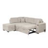 Sleeper Sofa Bed, 2 In 1 Pull Out Sofa Bed L Shape Couch With Storage Ottoman For Living Room, Bedroom Couch And Small Apartment - Beige - Image 14