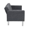Futon Sofa Bed Convertible Folding Lounge Couch, Armrests - Dark Gray - Image 10