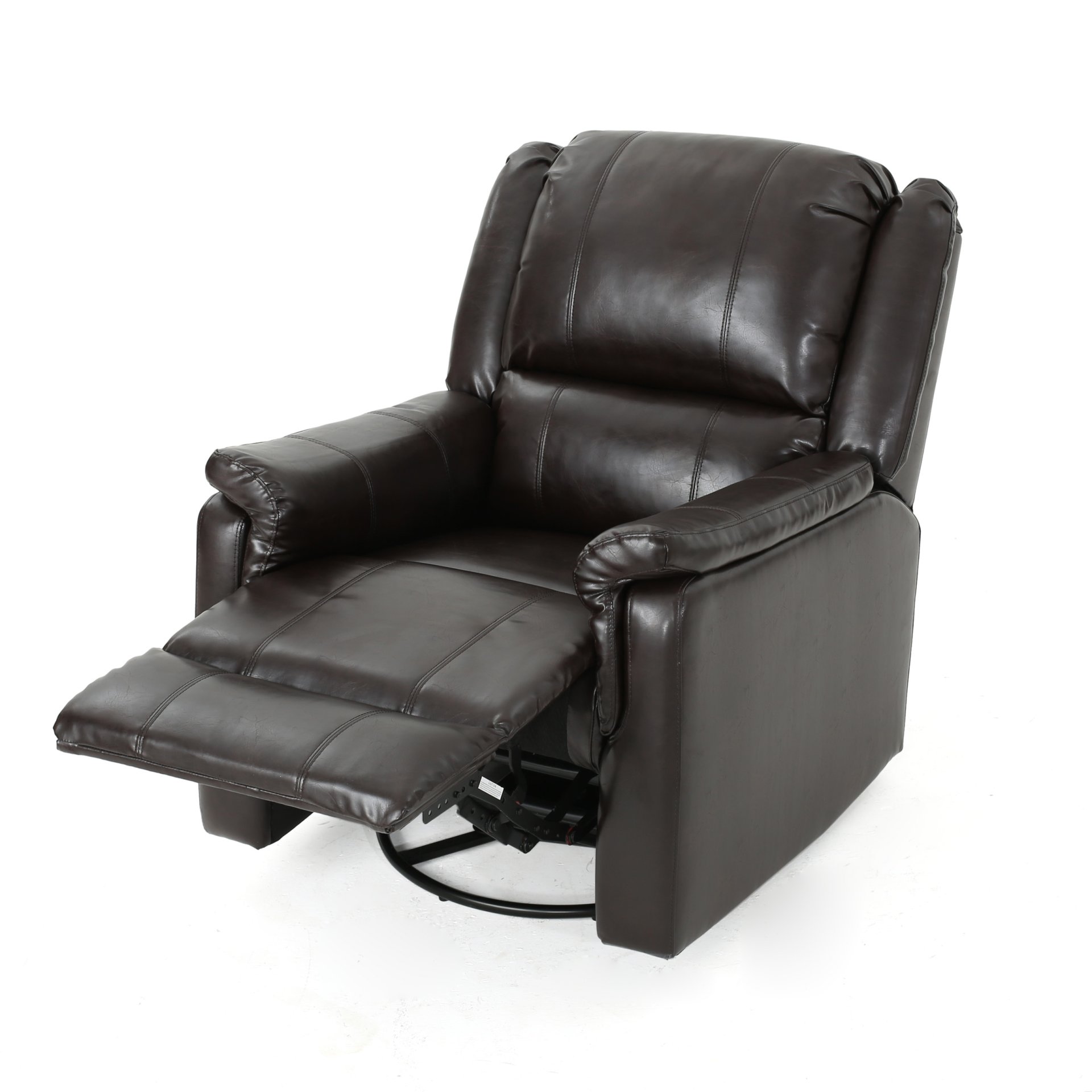 Glider Recliner With Swivel, Manual Reclining Chair - Brown - Image 9