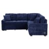 L-Shape Sofa Bed Pull-Out Sleeper Sofa With Wheels, USB Ports, Power Sockets For Living Room - Navy Blue - Image 15