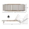 Hargrove - Outdoor Patio Aluminun Chaise Lounge, Outdoor Mesh Seat - Natural / Silver - Image 3