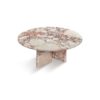 Diamond - Marble Coffee Table With Polished Surface For Living Room - Pink - Image 4