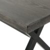 Modern Outdoor Aluminum Dining Bench With Steel Frame - Gray / Black - Image 9