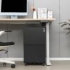 2 Drawer File Cabinet With Lock, Steel Mobile Filing Cabinet On Anti - Tilt Wheels, Rolling Locking Office Cabinets Under Desk For Legal / Letter Size - Black - Image 14