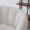 3 Piece Small Living Room Furniture Set, Sofa Loveseat & 2 Armchairs - Ivory - Image 9