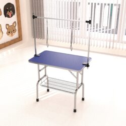 Folding Dog Pet Grooming Table Heavy Duty Stainless Steel Pet Dog Cat Grooming Table - Blue