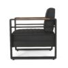 Giovanna - Club Chair Set With Aluminum Frame And Water Resistant Cushions - Black - Image 9