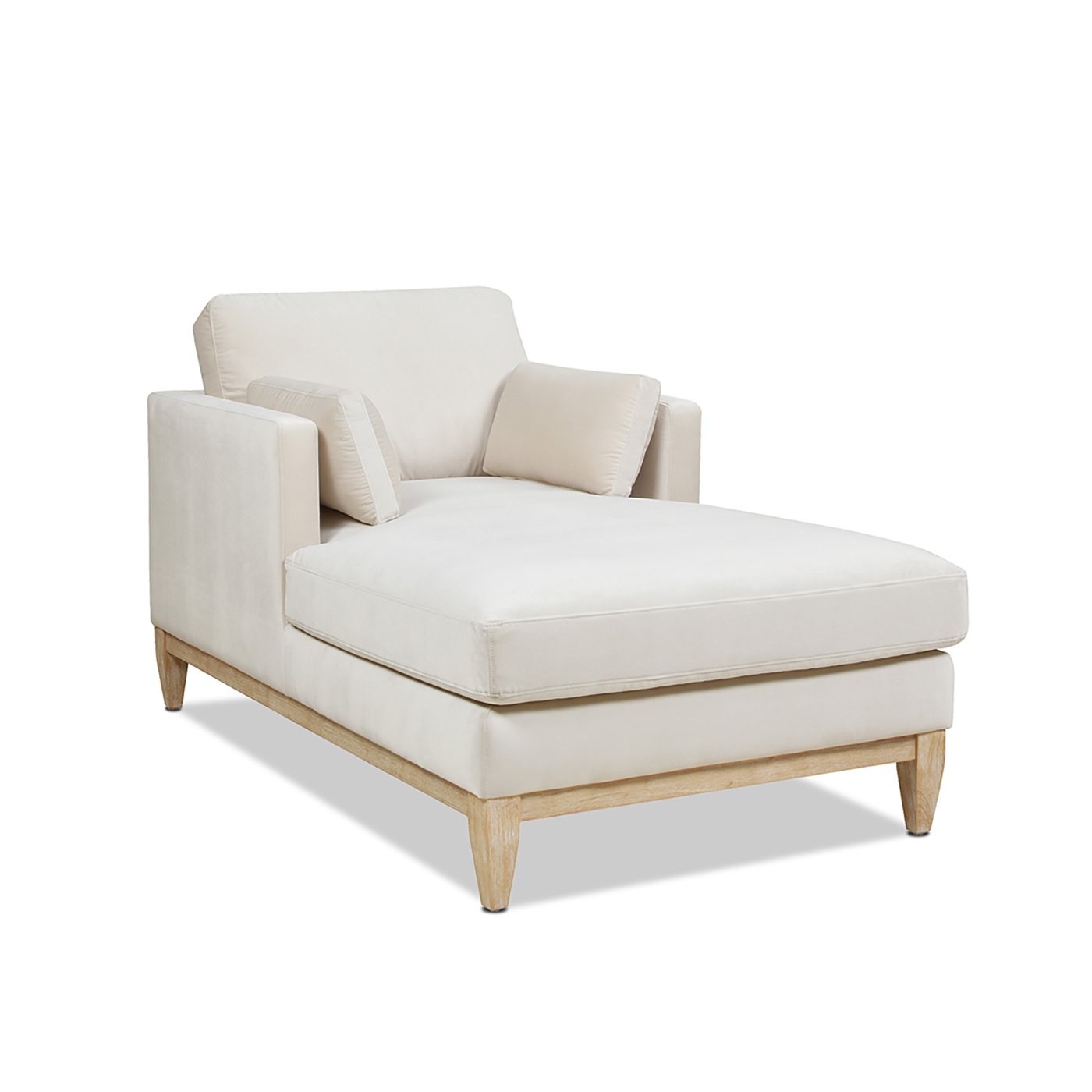 Knox - Modern Farmhouse Chaise Lounge Chair - French Beige - Image 7