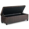 Avalon - Storage Ottoman Bench - Distressed Brown - Image 2