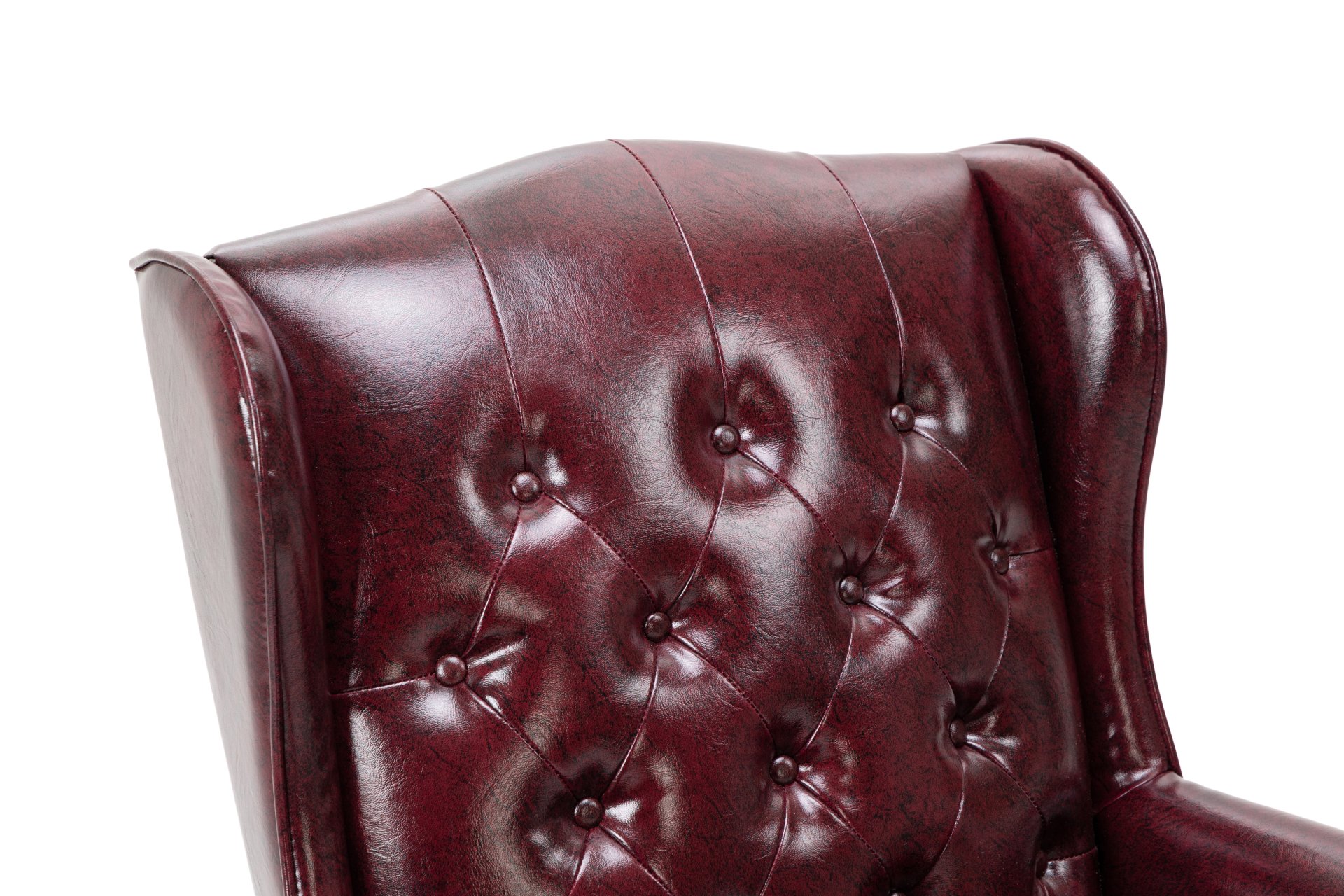 Executive Office Chair, High Back Reclining Comfortable Desk Chair With Smooth Glide Caster Wheels - Burgundy - Image 8