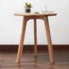 Round Small End Table, Side Table For Bedroom & Balcony - Natural - Image 12