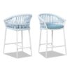 Maiden - Patio Counter Stool Sunproof Olefin (Set of 2) - Sky Blue - Image 11