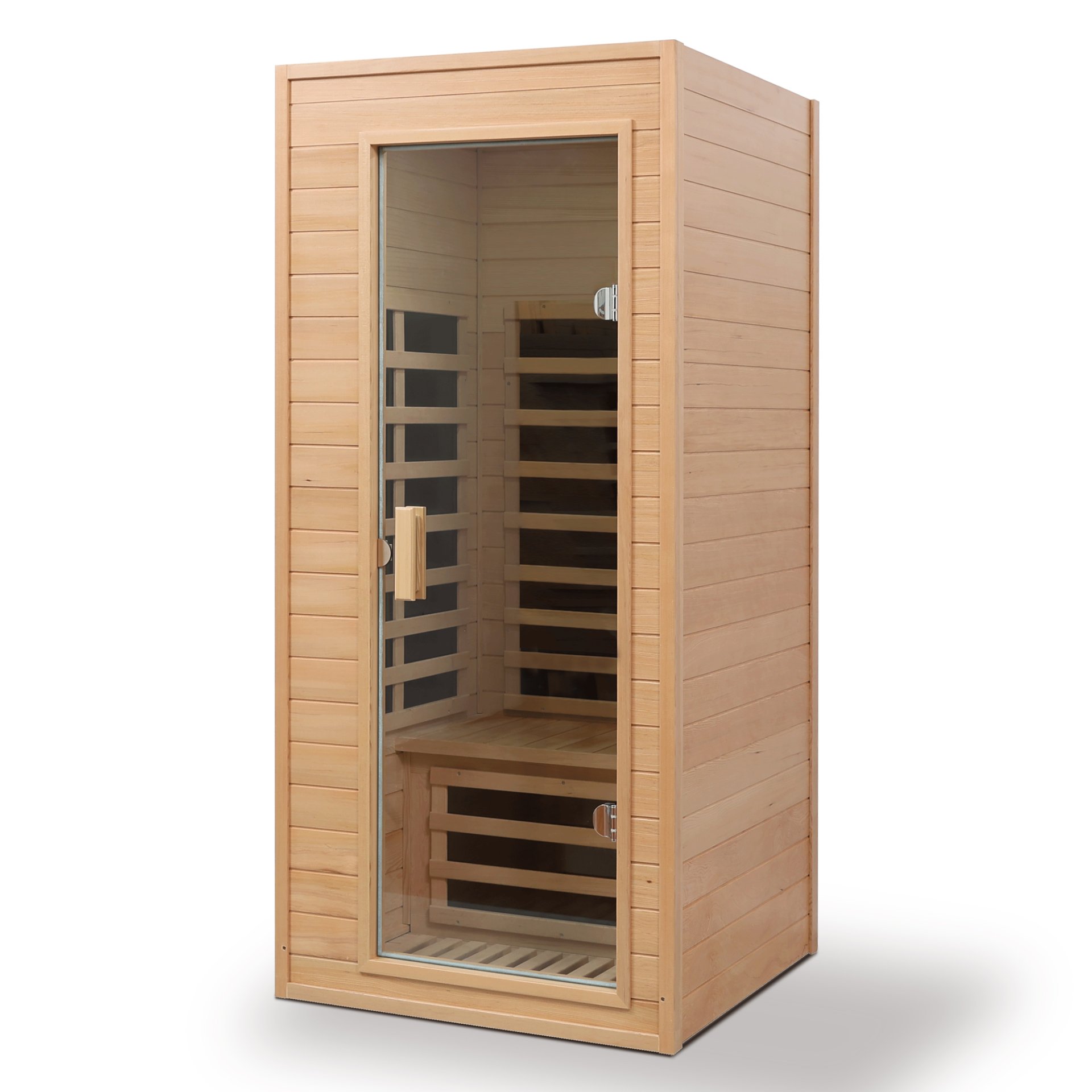 Hemlock - 1 Person Far Infrared Roof Embedded Indoor Sauna Room - Natural - Image 6