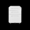3 Drawer Mobile File Cabinet Under Desk Office, Simple Style Versatile Storage Cabinet For Legal / Letter / A4 Files, 5 Wheel Design Anti-Tilting Cold Rolled Steel Waterproof Moisture-Proof - White - Image 9