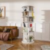 6 Tier Spinning Shoe Rack, Free Standing 360° Revolving Shoe Organizer - White - Image 4