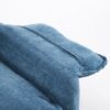Oversized Reading Armchair With Thick Cushions, High Back Support - Blue - Image 15