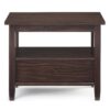 Warm Shaker - Narrow Side Table - Tobacco Brown - Image 3
