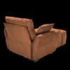 Ergonomic Single Seater Sofa With Ottoman, High Resilience Support Cushions, Easy Assembly Modern Lounge Chair - Burnt Orange - Image 8