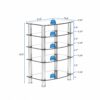 5 Tier Tempered Glass Side Table, Stainless Steel Frame End Table For Living Room, Bedroom - Black - Image 7