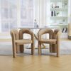 Contemporary Velvet Upholstered Accent Dining Chair - Camel Teddy - Image 2