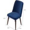 Katie - Mid-Century Modern Velvet Dining Chair (Set of 2) - Blue - Image 9