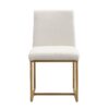 Modern Dining Table Set For 6 Faux Marble Kitchen Table Set With 6 Upholstered Dining Chairs, 7 Piece - White / Golden - Image 19