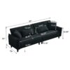 Modern Teddy Velvet Sofa, Comfort And Style For Living Spaces - Black - Image 3