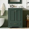 Bathroom Vanity With Ceramic Sink Combo, Modern Freestanding Storage Cabinet With Silver Handles, Soft Closing Doors - Green - Image 23