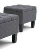 Dover - 3 Piece Storage Ottoman - Slate Gray - Image 6