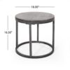 Icebergs - 3 Piece Coffee Table Set With Wood Top And Iron Base - Black / Gray - Image 3
