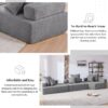 Oversized, Modular Sectional Sofa, Luxury Boucle Floor Couch Set, Convertible Sleeper Couch, Spacious Foam-Filled Sofa Bed, 3 Piece Free Combination - Gray - Image 8