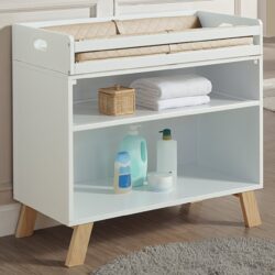 Livia - Multi Purpose Changing Table - White, Natural