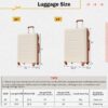 2 Piece Luggage Set With Bags Expanable Spinner Wheels ABS Lightweight Suitcase With Tsa Lock 20" / 24" - Khaki / Brown - Image 10
