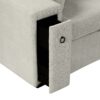 Sectional Sofa L-Shaped Sofa Couch Pull-Out Sofa Bed With A Movable Ottoman, Two USB Ports And Two Cup Holders For Living Room - Gray - Image 23