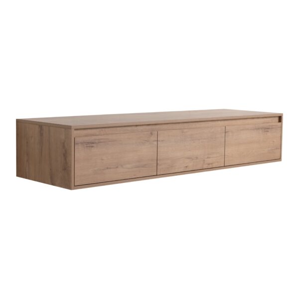 Modern Minimalist 60" Bathroom Cabinet With Soft Close Drawers And Floating Mounting Design - Imitative Oak