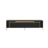 TV Stand For TVs Up To 80", TV Cabinet With 4 Drawers And 2 Spacious Cabinets, 5 Metal Legs For Living Room - Black - Image 12